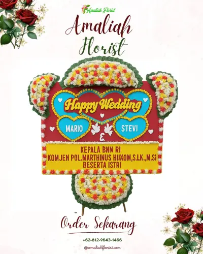 Karangan Papan Bunga Pernikahan di Panjang Jiwo